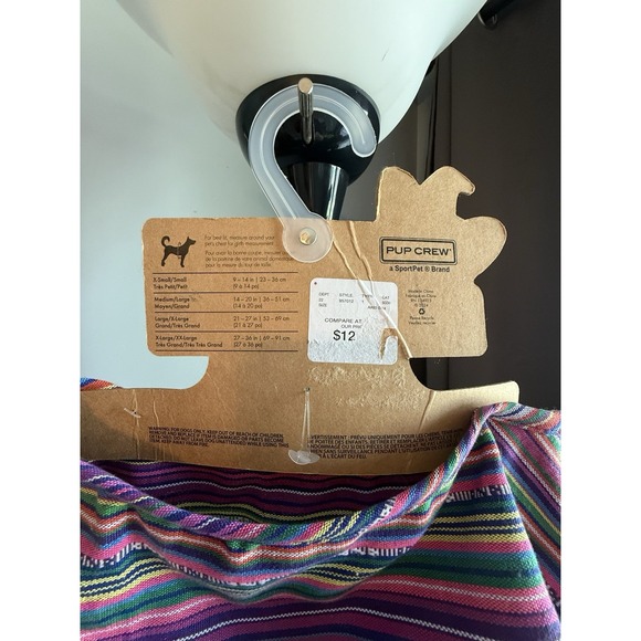 NEW Pup Crew Dog Costume - Poncho With Fringe XL/XXL - 27-36 Inches - Picture 7 of 10